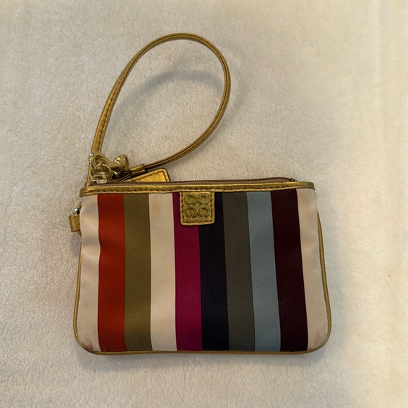 Vintage Julia Legacy Stripe Coach Wristlet - Picture 1 of 3